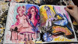 sketchbook tour  aug17feb18 [upl. by Puttergill630]