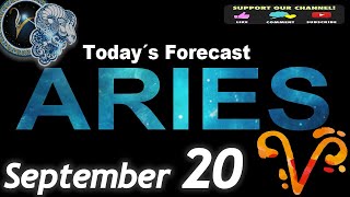 Daily Horoscope ARIES September 20 2024 [upl. by Wilt]