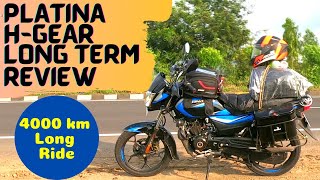 BAJAJ PLATINA H GEAR REVIEW  LONG RIDE REVIEW  MILEAGE [upl. by Meli]