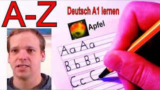 Deutsches Alphabet  Schreiben  Aussprache lernen  Anlaut  Buchstabieren  Buchstaben AZ German [upl. by Ebehp]