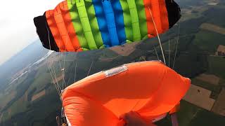 Skydiving cutaway and using reserve parachute [upl. by Nwahsd600]