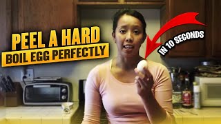 Peel a Hard Boil Egg Perfectly in 10 Seconds [upl. by Idden]