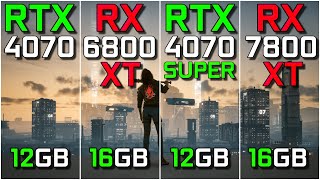 RTX 4070 vs RX 6800 XT vs RTX 4070 SUPER vs RX 7800 XT  Test in 10 Games  1440p amp 2160p [upl. by Atikram]