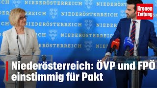 Niederösterreich ÖVP und FPÖ einstimmig für Pakt  kronetv NEWS [upl. by Va344]