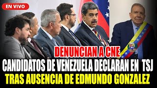 🚨¡URGENTE CANDIDATOS A PRESIDENCIA DE VENEZUELA DECLARAN ANTE TSJ TRAS AUSENCIA DE EDMUNDO GONZALEZ [upl. by Kaasi]