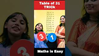 Easy Table Trick 🔥 of 31  Table of 31  Maths Trick maths fun trending reels ytshorts tables [upl. by Ocko220]