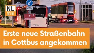 Cottbus  Erste neue Straßenbahn bei Cottbusverkehr eingetroffen  so geht es weiter [upl. by Ahsaek]