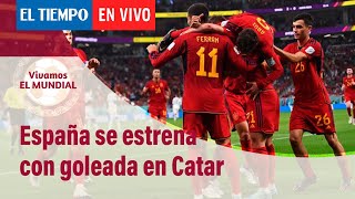 España humilló a Costa Rica de Luis Fernando Suárez en el Mundial de Qatar  El Tiempo [upl. by Aillicec]