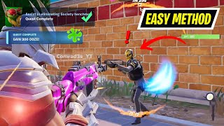 How to EASILY Assist in eliminating Society henchmen Fortnite [upl. by Euqirrne]