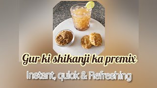 Gur Shikanji Premix  Jaggery Shikanji  Instant Refreshing Premix  Healthy Drink  Summer Coolers [upl. by Retluoc976]