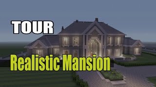 Minecraft Realistic Mansion Tour [upl. by Aplihs]