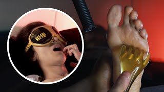 ASMR Tickle Foot Massage – Cries amp Hoarseness [upl. by Marijn303]