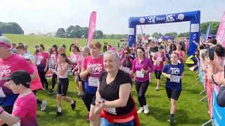 Race for Life Leeds  start of 3k and 5k event  Sunday 12 May 2024 [upl. by Hanahsuar]