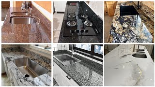 50 Kitchen Countertop Granite Design  Kitchen Granite Design  Granite Kitchen Design  2023 [upl. by Lipski]