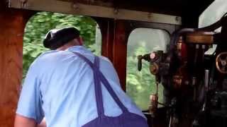 Train Ride On The Morayshire Steam Locomotive Leaving Railway Station Boness Scotland [upl. by Abrahams678]