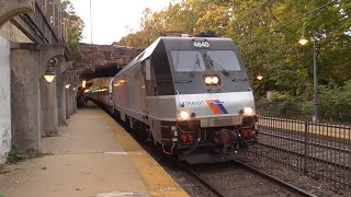 MontclairBoonton Line Peak Hour Trains at Glen Ridge 102623 [upl. by Ellohcin]