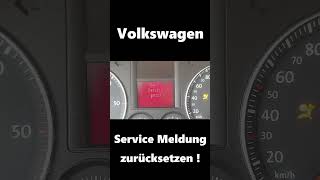 VW SERVICE MELDUNG SELBST ZURÜCKSETZEN PER TASTENKOMBINATION lifehack vw tipps trick werkstatt [upl. by Walsh]