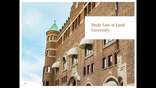 Study Law at Lund University [upl. by Nnaassilem]