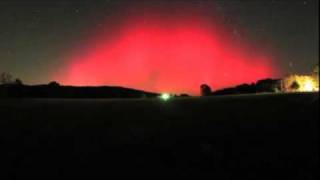 Bright Red Aurora Lights Up Night Sky In Arkansas [upl. by Ynehpets]