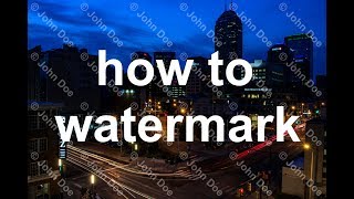 How to Watermark Your Photos  a Start to Finish Demo [upl. by Nitsraek204]