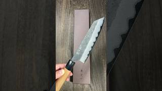 Yoshimi Kato Aogami Super Clad Kurouchi Bunka Knife with Black Cherry Octagonal Handle [upl. by Gershom116]