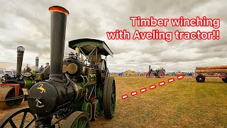 Aveling tractor on a big WENCHING job at the vintage extravaganza [upl. by Haberman66]