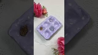 Easy Air Dry Clay Trinket Tray DIY Using A Egg Carton [upl. by Tierney249]