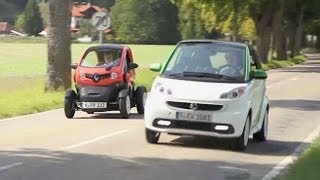 EAutos im Test Twizy gegen Smart  CHIP [upl. by Nets226]