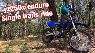 single trail enduro on my 2024 yz250x [upl. by Safire]