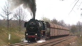 800 t Kohleleerzug Steigung vor Wittgensdorf u Ausfahrt Frohburg mit Dampflok 52 81548 [upl. by Belak]