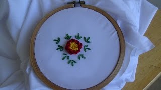 Hand Embroidery Caston Stitch [upl. by Ahsiadal586]