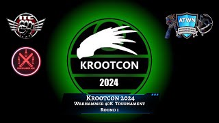 Krootcon 2024  Round 1 Leagues of Votann vs Adepta Sororitas [upl. by Slrahc467]