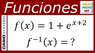 INVERSA DE UNA FUNCIÓN  Ejercicio 2 con CASIO Classwiz fx991LA CW [upl. by Mide]