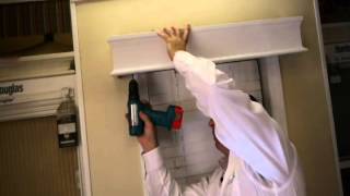 How to Install Real Wood Cornice outside mount to Your Windows  BlindsOnLinecom [upl. by Tteve]