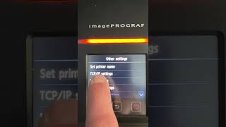 How to set the IP address of a Canon imagePROGRAF Pro Printer [upl. by Ahsatan583]