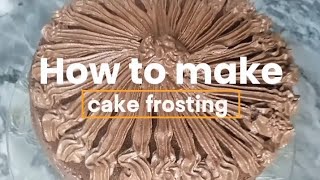 Secret of easy and quick cake frosting How to make chocolate toppingbutter cream frosting hacks [upl. by Hadria]