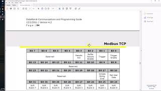 ModbusTCP Siemens S7 1200 vs Scanner Dataman Cognex 260 DMR262X [upl. by Man]