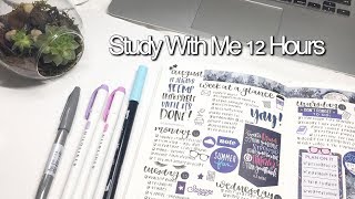 Study With Me 12 Hours  revisign [upl. by Mccallum]