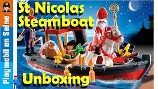 PLAYMOBIL  Bateau à vapeur de saint Nicolas  5206  Ouverture Boite  Unboxing [upl. by Ettener]