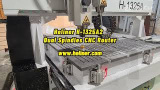 Heliner H1325Ax Multispindle CNC Router [upl. by Nilok814]