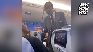 Grammynominated gospel singer almost booted off Delta flight for singing new single [upl. by Ydieh]