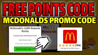 How to get FREE McDonalds Points in 2023  9999 McDonalds Points Promo Code [upl. by Kendal]