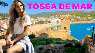 🇪🇸 Tossa de Mar is a beautiful holiday destination in Spain 🌞 4K Walk [upl. by Retsae]