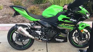 2018 Kawasaki Ninja 400 Sound Stock VS Yoshimura Alpha T Slipon [upl. by Eylhsa]