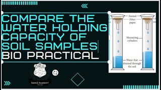 Experiment to compare the water holding capacity of two different soil samples CBSE bio practical [upl. by Deva]