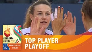 Meryem Boz  Top Player Playoff  EUROVOLLEY AZERBAIJAN AND GEORGIA 2017 [upl. by Aliuqa]