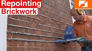 REPOINTING BRICKWORK BRICKLAYING [upl. by Odlanir747]