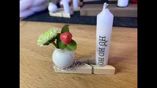 2 Ideen für Kerzenhalter und Adventskranz für Baumkerzen diy tutorial hack craft anleitung [upl. by Sul]