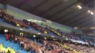 Amazing singing by Man City fanswonderwallOasis [upl. by Brianna632]