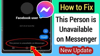 How to Fix This Person is Unavailable on Messenger Error  New Update [upl. by Epul]